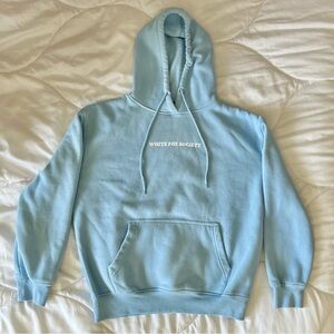 White Fox Society Blue Oversized Hoodie in size S/M